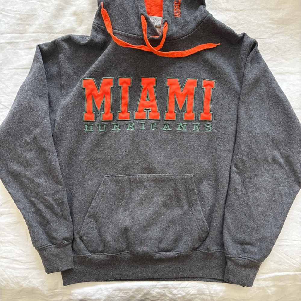 Stadium Athletics Charcoal university of Miami Hurricanes Hoodie